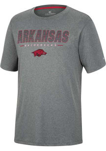 Colosseum Arkansas Razorbacks Charcoal High Pressure Short Sleeve T Shirt