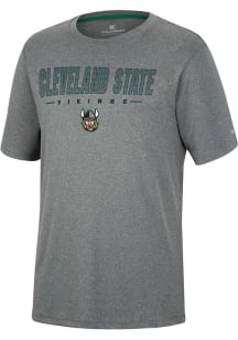 Colosseum Cleveland State Vikings Charcoal High Pressure Short Sleeve T Shirt
