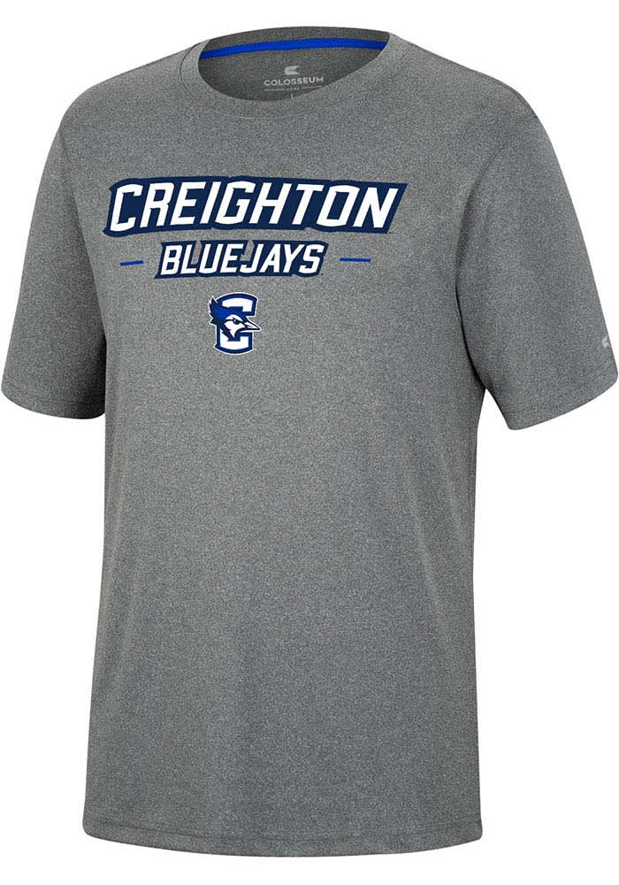 Colosseum Creighton Bluejays Charcoal High Pressure Short Sleeve T Shirt