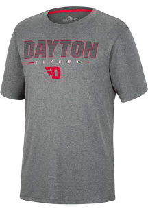 Colosseum Dayton Flyers Charcoal High Pressure Short Sleeve T Shirt