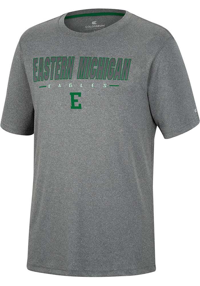 Colosseum Eastern Michigan Eagles Charcoal High Pressure Short Sleeve T Shirt