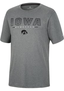 Colosseum Iowa Hawkeyes Charcoal High Pressure Short Sleeve T Shirt
