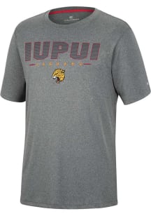 Colosseum IUPUI Jaguars Charcoal High Pressure Short Sleeve T Shirt