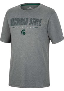 Colosseum Michigan State Spartans Charcoal High Pressure Short Sleeve T Shirt