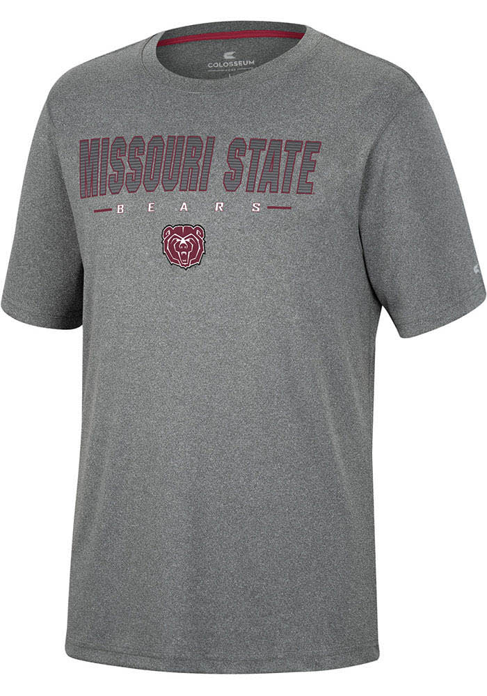 Colosseum Missouri State Bears Charcoal High Pressure Short Sleeve T Shirt