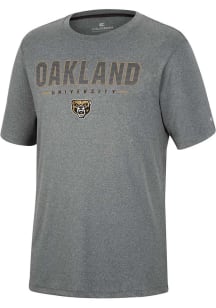 Colosseum Oakland University Golden Grizzlies Charcoal High Pressure Short Sleeve T Shirt