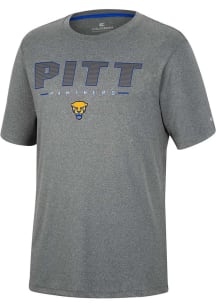 Colosseum Pitt Panthers Charcoal High Pressure Short Sleeve T Shirt