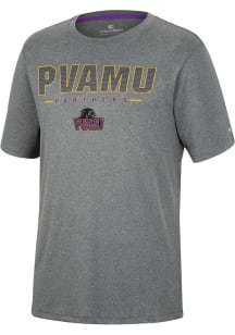 Colosseum Prairie View A&amp;M Panthers Charcoal High Pressure Short Sleeve T Shirt