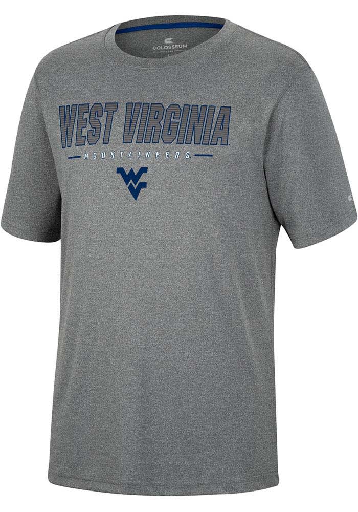Colosseum West Virginia Mountaineers Charcoal High Pressure Short Sleeve T Shirt
