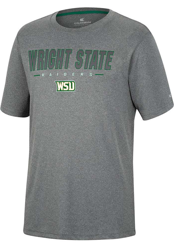 Colosseum Wright State Raiders Charcoal High Pressure Short Sleeve T Shirt