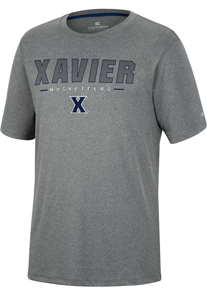 Colosseum Xavier Musketeers Charcoal High Pressure Short Sleeve T Shirt