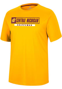 Colosseum Central Michigan Chippewas Gold TY Short Sleeve T Shirt