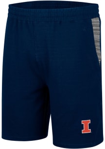 Colosseum Illinois Fighting Illini Mens Navy Blue Wild Party Lounge Shorts