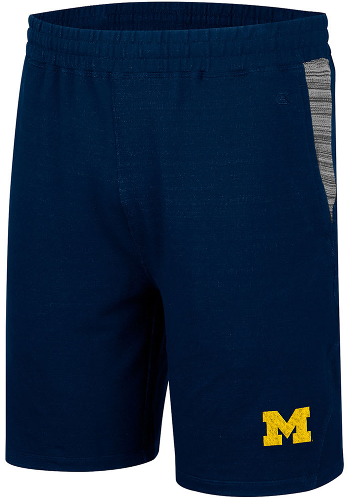 Colosseum Michigan Wolverines Mens Navy Blue Wild Party Lounge Shorts