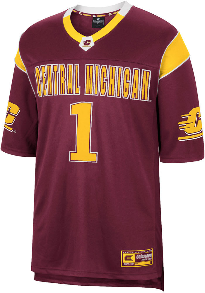 Colosseum Central Michigan Chippewas Maroon Let Things Happen Football Jersey