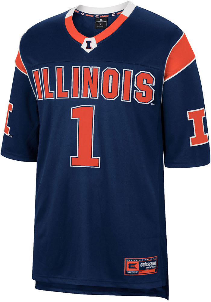 Colosseum Illinois Fighting Illini Navy Blue Let Things Happen Football Jersey