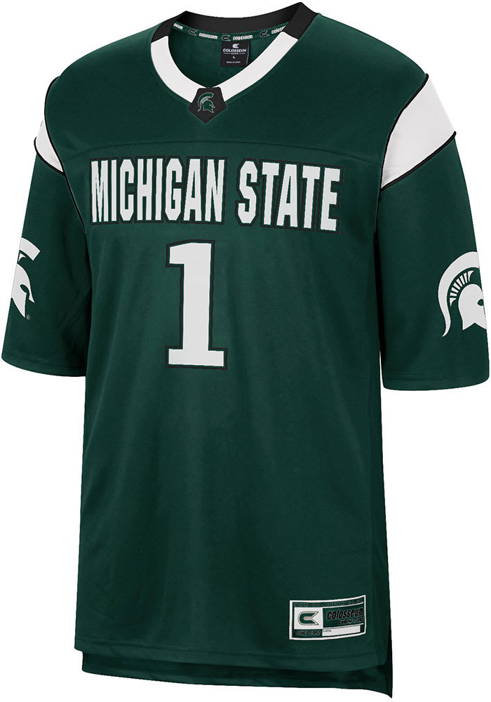 Colosseum Michigan State Spartans Green Let Things Happen Football Jersey