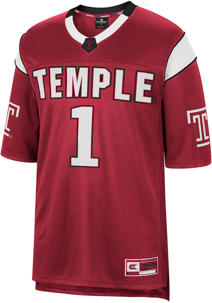 Colosseum Temple Owls Red Let Things Happen Football Jersey