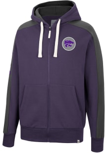 Colosseum K-State Wildcats Mens Purple Flying Wasp Long Sleeve Zip Fashion