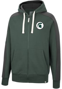 Colosseum Michigan State Spartans Mens Green Flying Wasp Long Sleeve Zip Fashion
