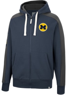 Colosseum Michigan Wolverines Mens Navy Blue Flying Wasp Long Sleeve Zip Fashion
