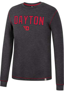 Colosseum Dayton Flyers Charcoal Noonan Thermal Long Sleeve Fashion T Shirt