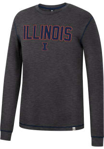 Colosseum Illinois Fighting Illini Charcoal Noonan Thermal Long Sleeve Fashion T Shirt