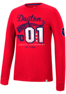 Colosseum Dayton Flyers Red Before Electricity Long Sleeve Fashion T Shirt