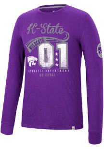 Colosseum K-State Wildcats Purple Before Electricity Long Sleeve Fashion T Shirt