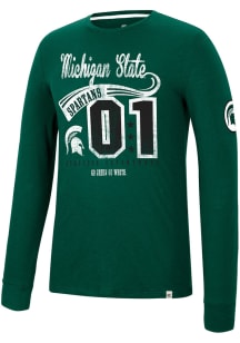 Colosseum Michigan State Spartans Green Before Electricity Long Sleeve Fashion T Shirt