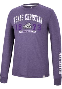 Colosseum TCU Horned Frogs Purple Zen Philosopher Long Sleeve Fashion T Shirt