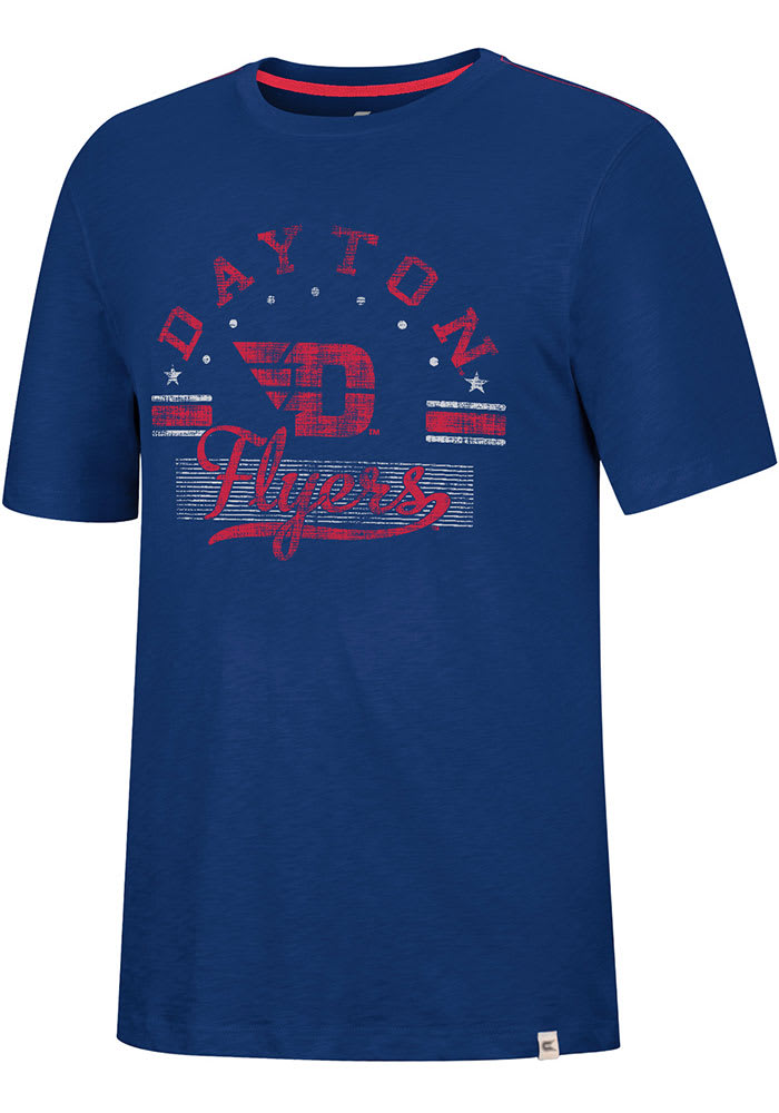 Colosseum Dayton Flyers Navy Blue Hook It In Short Sleeve Fashion T Shirt