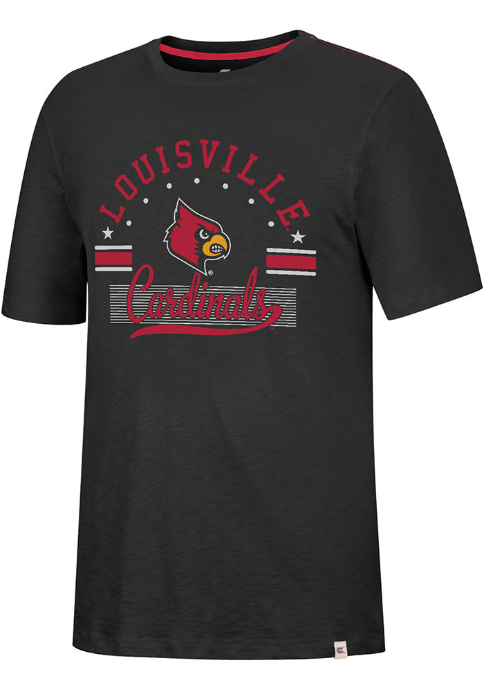 Colosseum Louisville Cardinals Black Hook It In Short Sleeve Fashion T Shirt