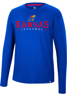 Colosseum Kansas Jayhawks Blue Earth First Recycled Long Sleeve T Shirt