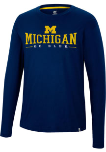Colosseum Michigan Wolverines Navy Blue Earth First Recycled Long Sleeve T Shirt