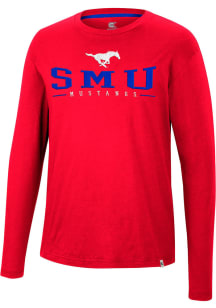 Colosseum SMU Mustangs Red Earth First Recycled Long Sleeve T Shirt