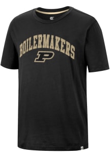 Colosseum Purdue Boilermakers Black Earth First Recycled Short Sleeve Fashion T Shirt