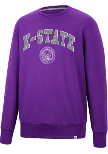 Colosseum K-State Wildcats Mens Purple For The Effort Long Sleeve Fashion Sweatshirt