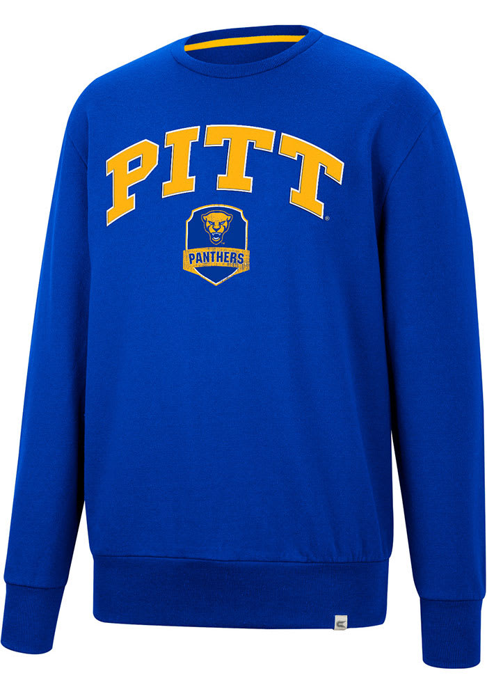 Colosseum Pitt Panthers Mens Blue For The Effort Long Sleeve Fashion Sweatshirt