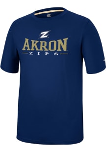 Colosseum Akron Zips Navy Blue McFiddish Short Sleeve T Shirt