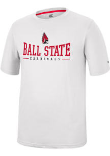 Colosseum Ball State Cardinals White McFiddish Short Sleeve T Shirt