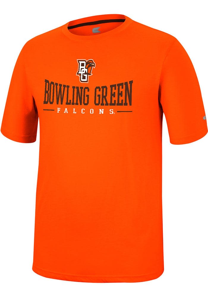 Antigua Men's Bowling Green Falcons Orange/White Esteem Polo