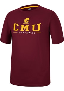Colosseum Central Michigan Chippewas Maroon McFiddish Short Sleeve T Shirt