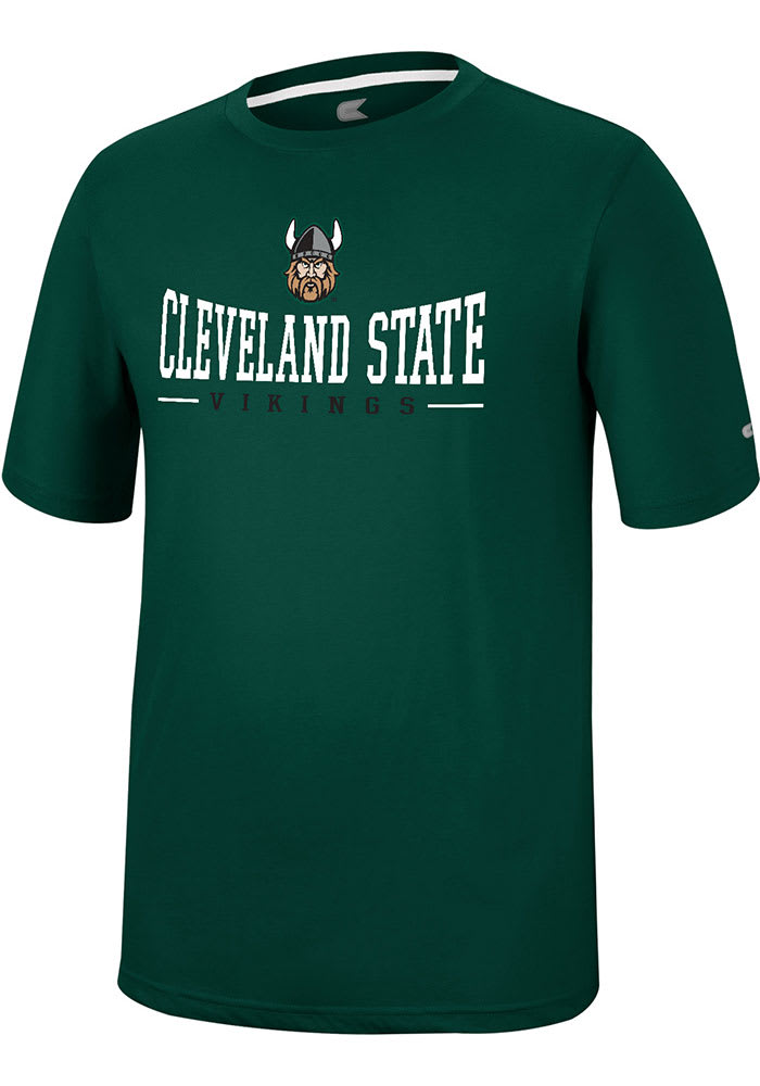 Colosseum Cleveland State Vikings Green McFiddish Short Sleeve T Shirt