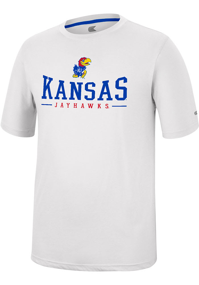 Colosseum Kansas Jayhawks White McFiddish Short Sleeve T Shirt