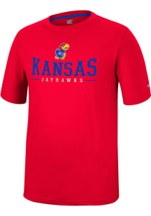 Colosseum Kansas Jayhawks Red McFiddish Short Sleeve T Shirt