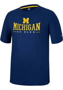 Colosseum Michigan Wolverines Navy Blue McFiddish Short Sleeve T Shirt