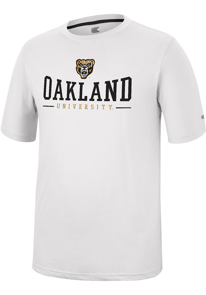 Colosseum Oakland University Golden Grizzlies White McFiddish Short Sleeve T Shirt