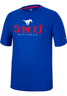 Colosseum SMU Mustangs Blue McFiddish Short Sleeve T Shirt