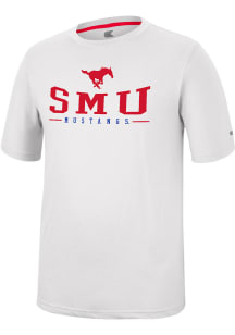 Colosseum SMU Mustangs White McFiddish Short Sleeve T Shirt